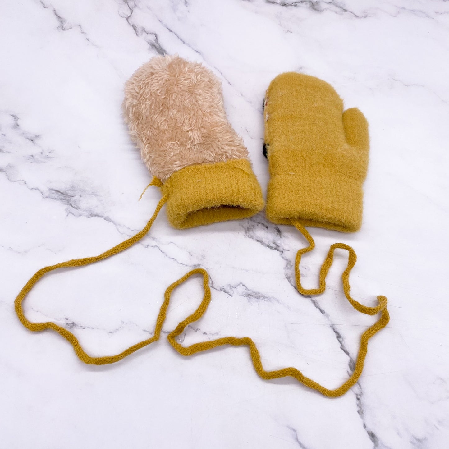 Fleece Lined Car Design Mittens for Kids, Cute Warm Gloves