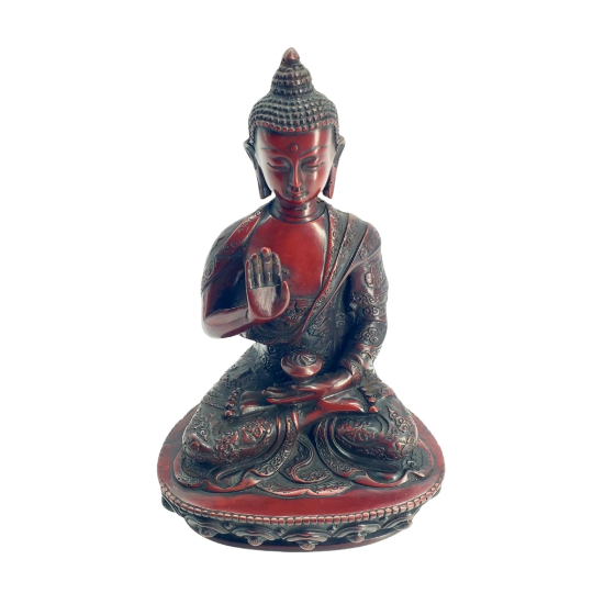 7" Handmade Blessing Buddha From Nepal, Amoghsiddhi Buddha, Buddha,Peaceful Buddha, Tibetan Buddha , Home Decor, Buddhism, Gautam Buddha