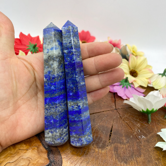 Lapis Lazuli Massage Wand, Crystal Massage Wand, Self Care, Lapis lazuli Point, Crystal Point, Self Therapy, Unique Gifts, Massage Tool