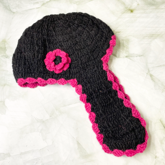 Crocheted Wool Ear flap Winter Beanie