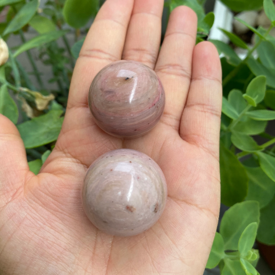 Rhodonite Sphere, Rhodonite Crystal, Small Rhodonite Sphere, Gemstone Balls, Calming Crystal, Heart Chakra Gemstone, Grounding Crystals,