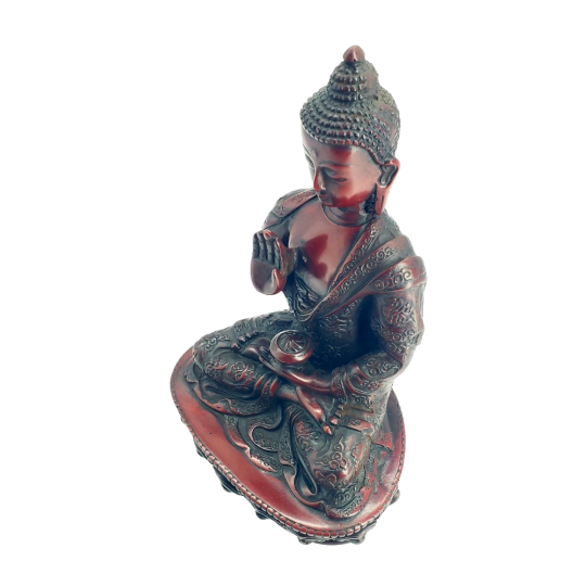 7" Handmade Blessing Buddha From Nepal, Amoghsiddhi Buddha, Buddha,Peaceful Buddha, Tibetan Buddha , Home Decor, Buddhism, Gautam Buddha