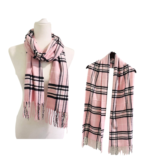 Cashmere Feel Unisex Plaid Scarfs