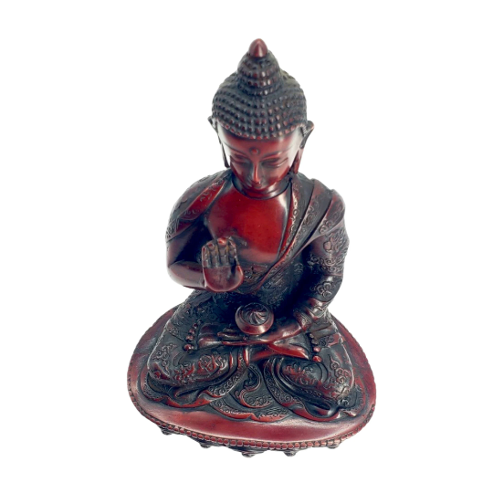 7" Handmade Blessing Buddha From Nepal, Amoghsiddhi Buddha, Buddha,Peaceful Buddha, Tibetan Buddha , Home Decor, Buddhism, Gautam Buddha