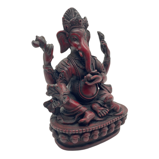 Handmade Ganesh Statue/ Lord Ganesha Statue/ Colorful Ganesh/ Ganesh For Altar/ Good Luck/ Success/ Small Vinayak Statue/ 5" Ganpati