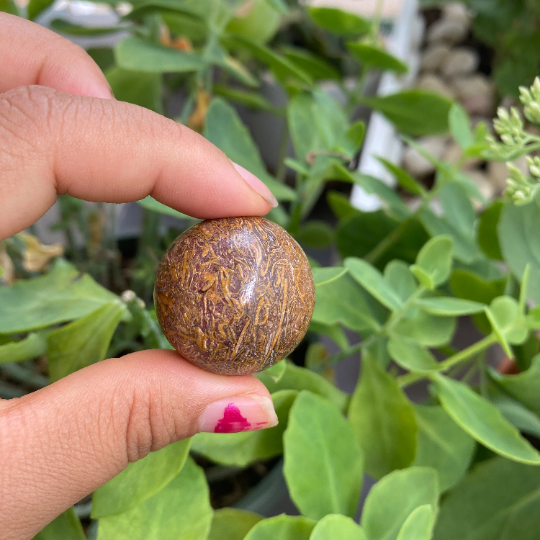 Mushroom Rhyolite Crystal Sphere, Polished Rainforest Sphere, Round Gemstone Balls, Reiki and Chakras, Stabilizing Stone, Protective Crystal