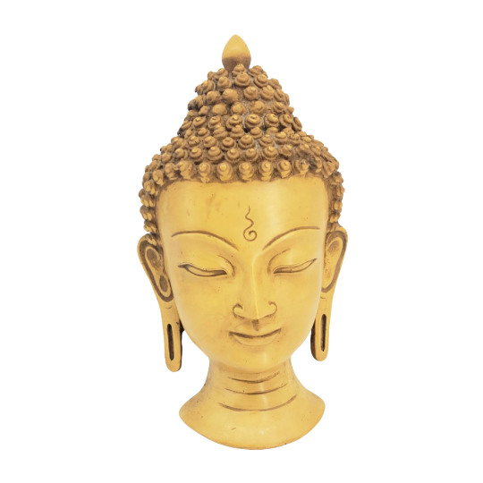 7" Handmade Buddha Mask from Nepal, Buddha Wall Hanging, Home Decor, Wall Decor, Meditation Buddha, Peaceful Buddha, Buddha Mask