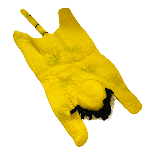 Felt Animals Rug, Wool Rug, Sheep , Fox, Wool Carpets, Nursery Decor, Kids Play Mat, Baby Bedroom Rug, Non Itchy Unique Rugs, Nursery Rug