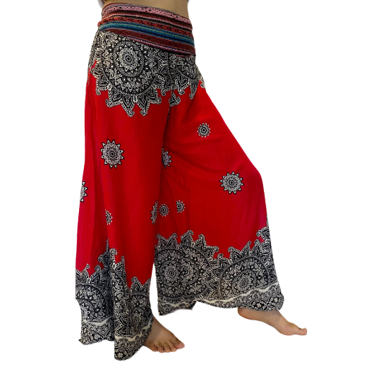 Rayon Palazzo Pant with Hand Embroidery, Bohemian Pants, Wide Leg Pants, Comfortable Harem Pants, Hippie Pants, Yoga Pants, Summer Pants