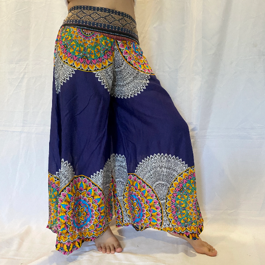 Rayon Palazzo Pant with Hand Embroidery, Bohemian Pants, Wide Leg Pants, Comfortable Harem Pants, Hippie Pants, Yoga Pants, Summer Pants