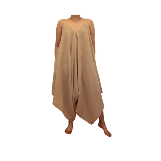 Handmade Organic Cotton Jumpsuit,Wide Leg Jumpsuit,Boho Jumpsuit,Harem One size Jumpsuit,Comfy Yoga Jumpsuit,Beach Cover Up,Plus Size