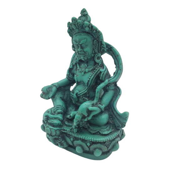 Handmade Kubera Statue from Nepal,Tibetan Buddhist God of Wealth,Gold Plated God of Prosperity, Kubera Statue