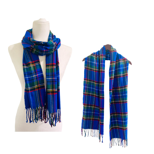 Cashmere Feel Unisex Plaid Scarfs