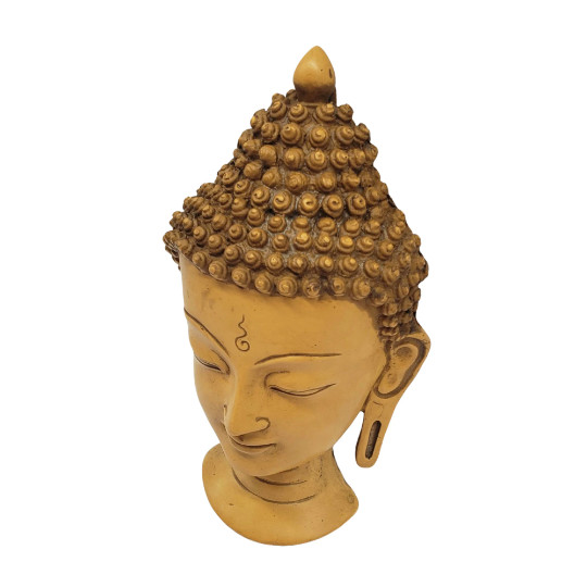 7" Handmade Buddha Mask from Nepal, Buddha Wall Hanging, Home Decor, Wall Decor, Meditation Buddha, Peaceful Buddha, Buddha Mask