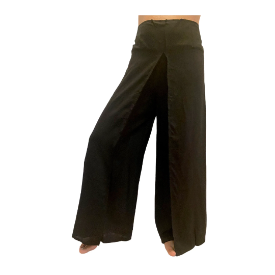 Open Leg Solid Color Boho Pants, Hippie Harem Pants, Beach Rayon