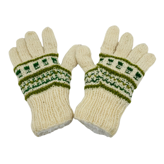 Hand Knit Merino Wool Multi Color Unisex Gloves