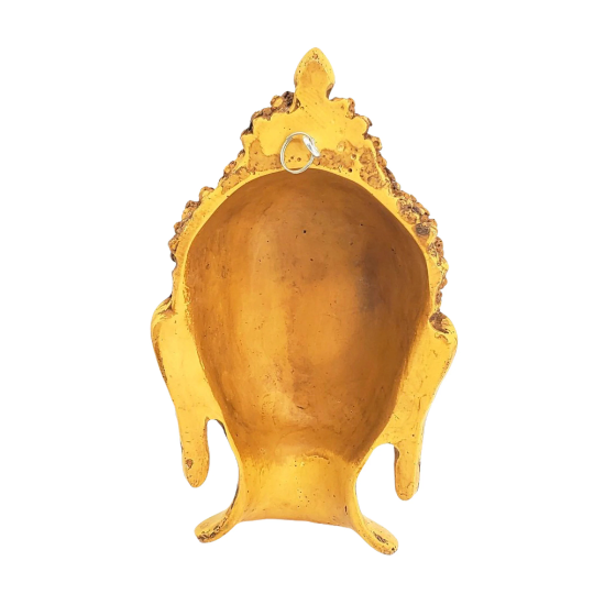 7" Handmade Buddha Mask from Nepal, Buddha Wall Hanging, Home Decor, Wall Decor, Meditation Buddha, Peaceful Buddha, Buddha Mask