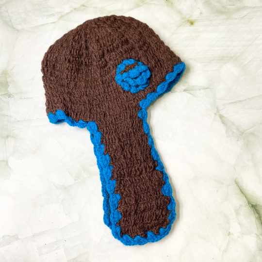 Crocheted Wool Ear flap Winter Beanie