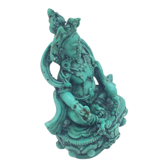 Handmade Kubera Statue from Nepal,Tibetan Buddhist God of Wealth,Gold Plated God of Prosperity, Kubera Statue