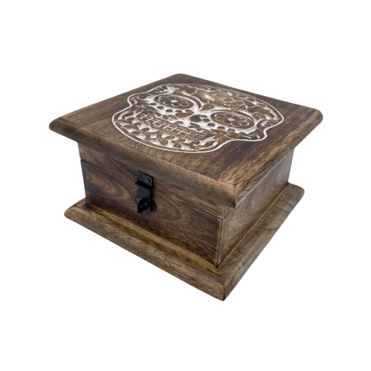 Skull Design Wooden Gothic Style Box