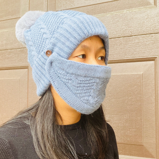 2 in 1 Winter Face Mask Hat/Beanie