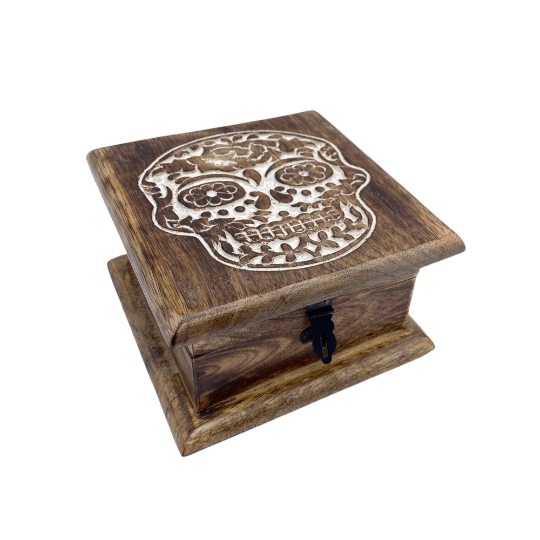 Skull Design Wooden Gothic Style Box