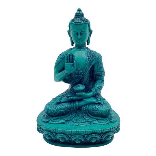 7" Handmade Blessing Buddha From Nepal, Amoghsiddhi Buddha, Buddha,Peaceful Buddha, Tibetan Buddha , Home Decor, Buddhism, Gautam Buddha