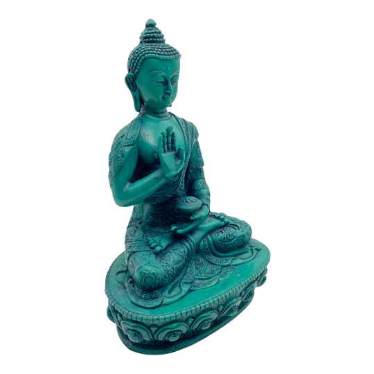 7" Handmade Blessing Buddha From Nepal, Amoghsiddhi Buddha, Buddha,Peaceful Buddha, Tibetan Buddha , Home Decor, Buddhism, Gautam Buddha