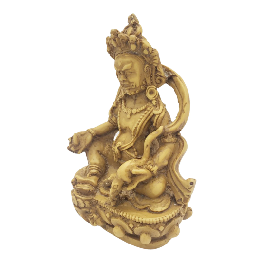 Handmade Kubera Statue from Nepal,Tibetan Buddhist God of Wealth,Gold Plated God of Prosperity, Kubera Statue