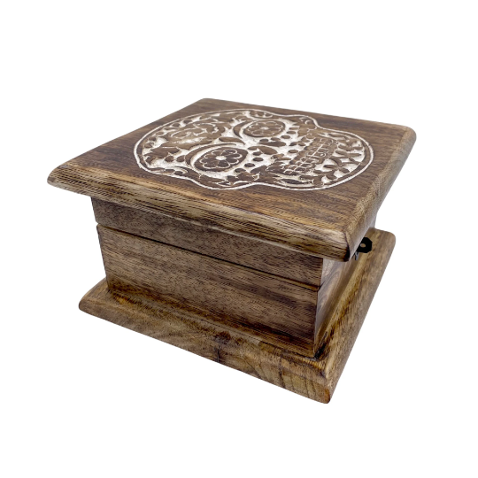 Skull Design Wooden Gothic Style Box