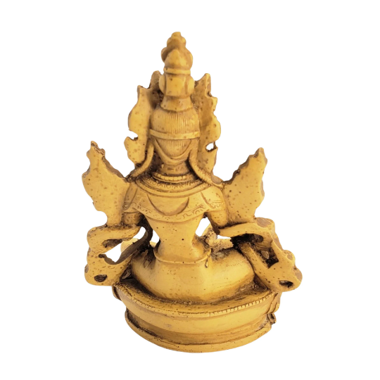 Tibetan Green Tara Resin Statue/Goddess of Compassion/Handmade Tara/Quan Yin Statue/Female Buddha/Buddhist Altar Idol/5 Inch Tall/Spiritual