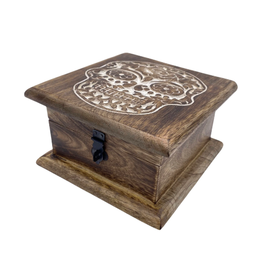 Skull Design Wooden Gothic Style Box