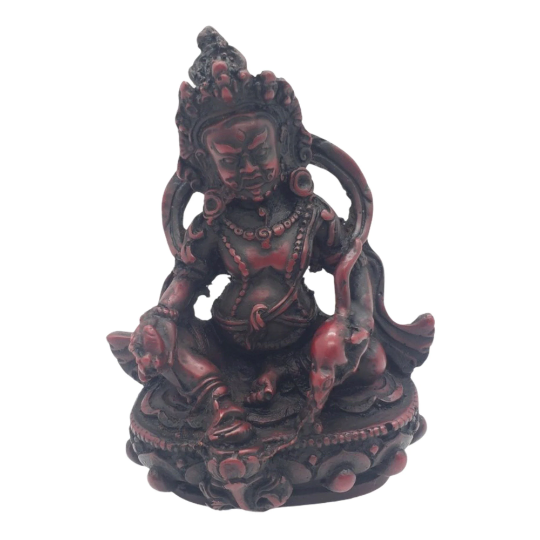 Handmade Kubera Statue from Nepal,Tibetan Buddhist God of Wealth,Gold Plated God of Prosperity, Kubera Statue