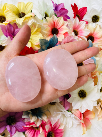 Natural Rose Quartz Oval Shape,Gemstone For Love,Oval Pink Crystals, R –  karmanepalcrafts