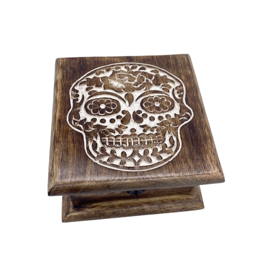 Skull Design Wooden Gothic Style Box