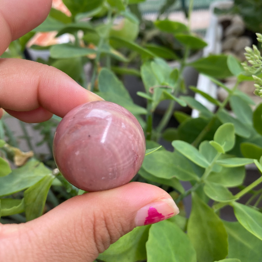Rhodonite Sphere, Rhodonite Crystal, Small Rhodonite Sphere, Gemstone Balls, Calming Crystal, Heart Chakra Gemstone, Grounding Crystals,