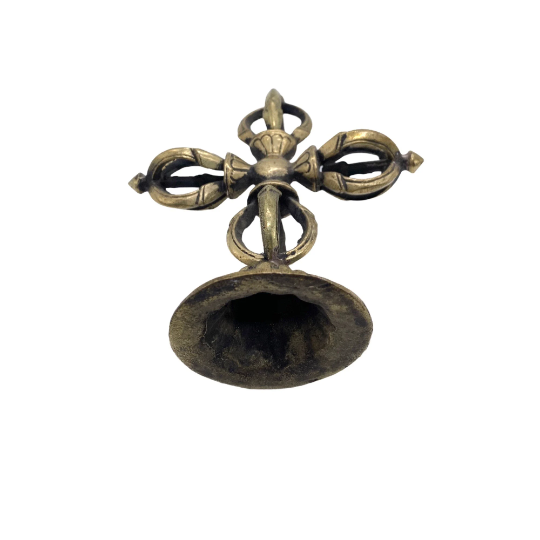 Handmade Brass Double Vajra, Tibetan Vajra, Dorje, Buddhist Meditation Tool, Altar Tool, Ritual Object, Solid Brass Vajra from Nepal