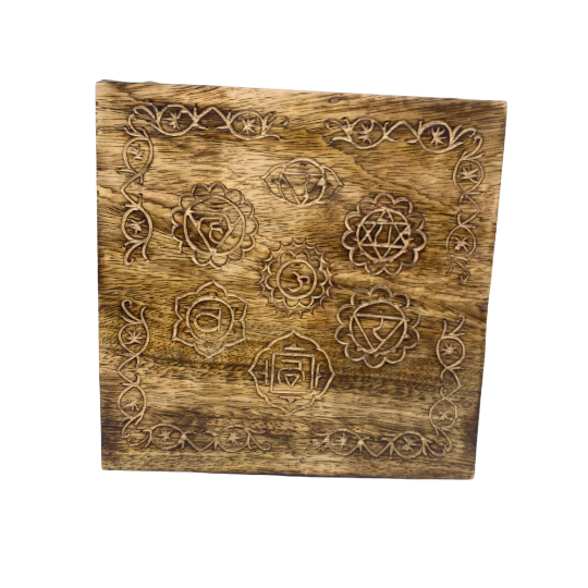 Wooden Chakra Carved Storage Box