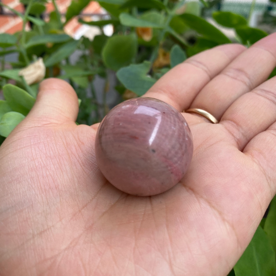 Rhodonite Sphere, Rhodonite Crystal, Small Rhodonite Sphere, Gemstone Balls, Calming Crystal, Heart Chakra Gemstone, Grounding Crystals,
