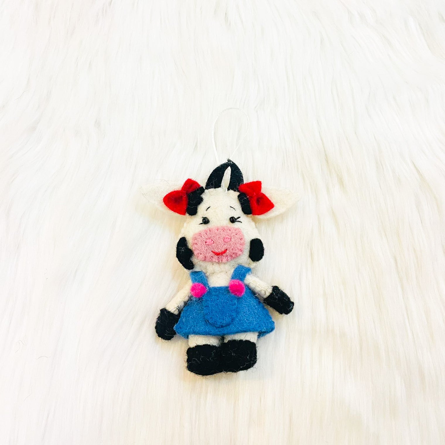 Felt Wool Handmade Pig Christmas Ornament