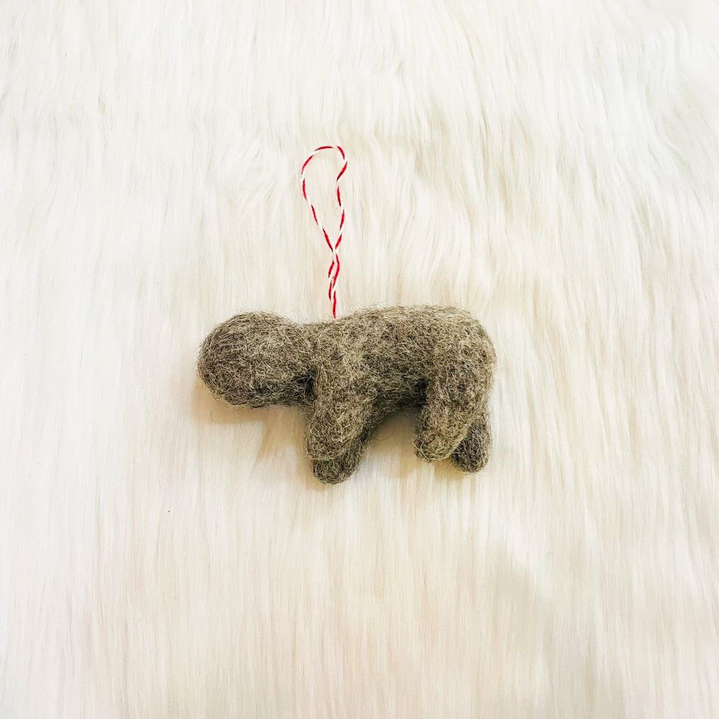 Sloth Felted Ornament