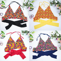Psychedelic Vintage Hand Embroidered Halter Top