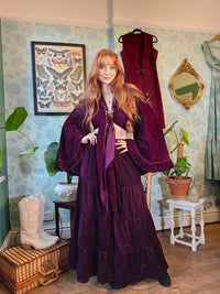 Velvet Dream Tiered Flowy Pants with Ruffle Wrap Top