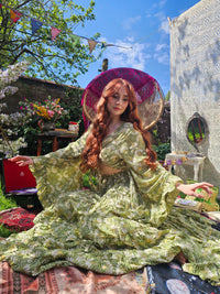 Willow Whisper Skirt with Ruffle Sleeve Top