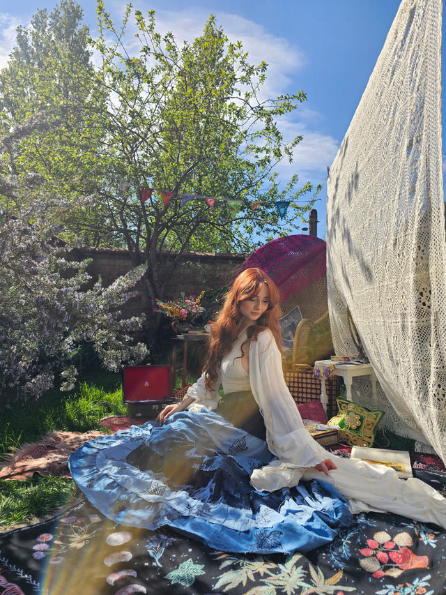 Midnight Flutter Boho Skirts