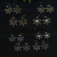 Boho Flower Dangle Crystal Earring