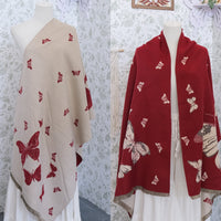 Reversible Butterfly Boho Long Oversized Shawls