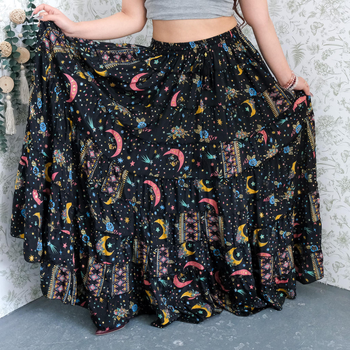 Stevie Inspired Flowy Tiered Skirt