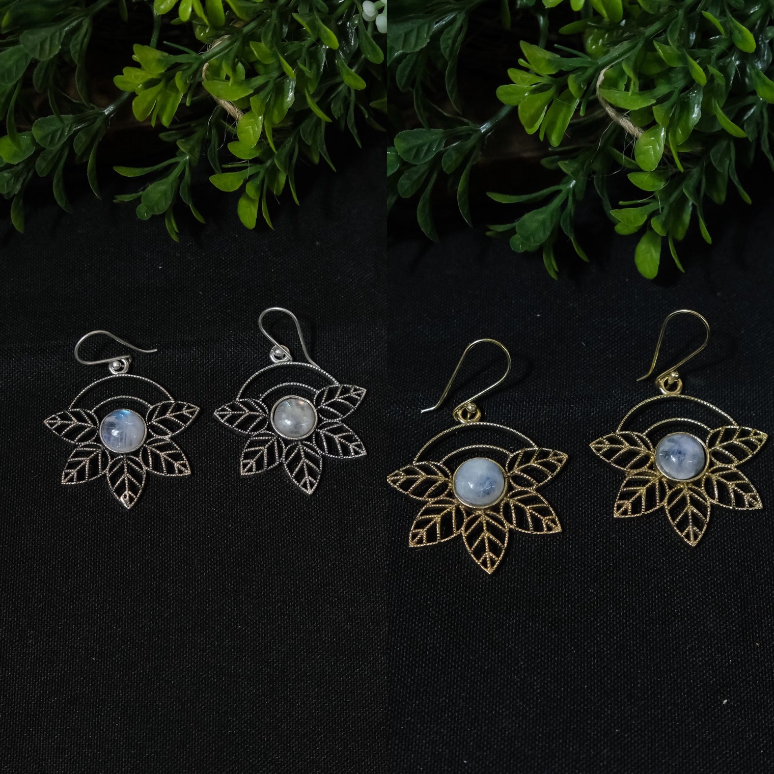 Boho Flower Dangle Crystal Earring
