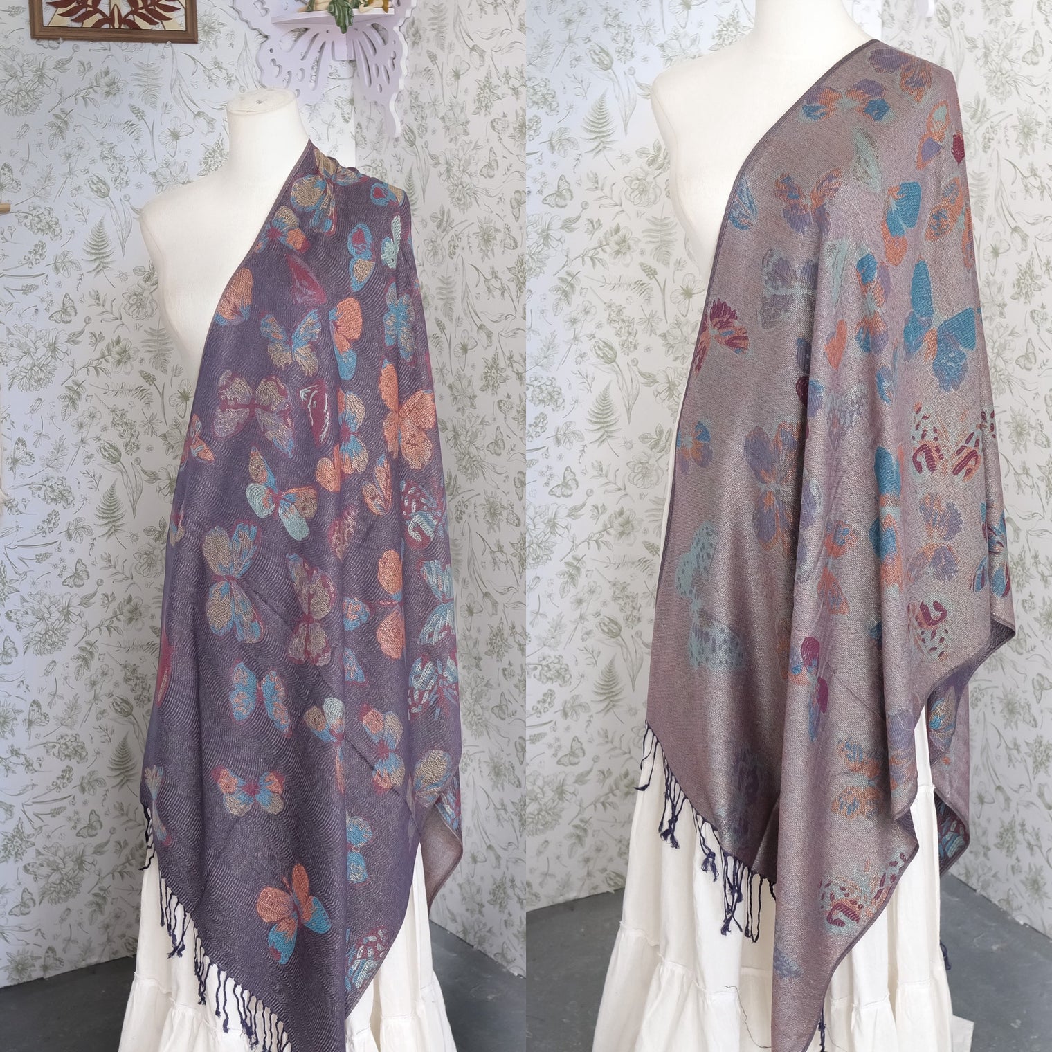 Mystical Reversible Butterfly Shawl